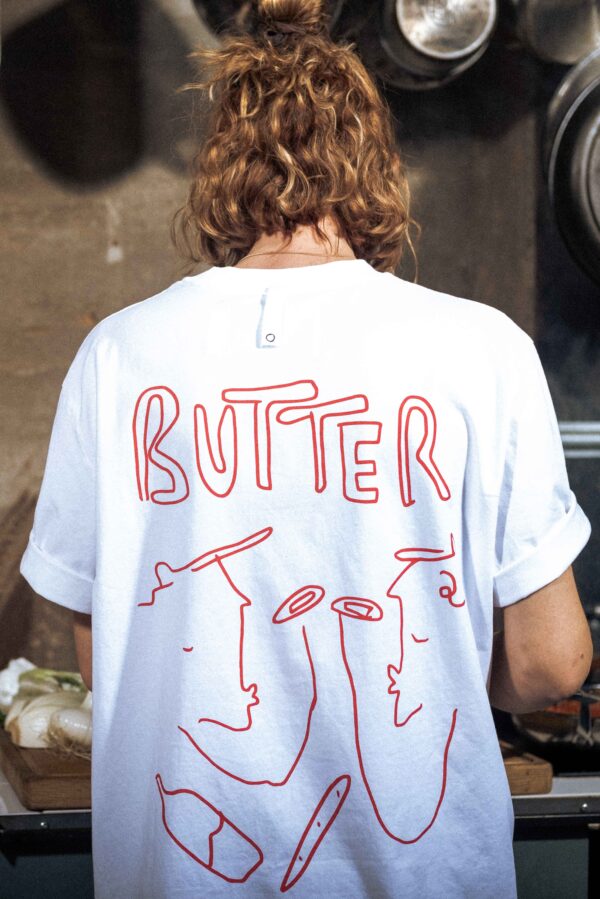 RELAXED TEE - OFFWHITE / RED SSHEPAINTS - Image 3