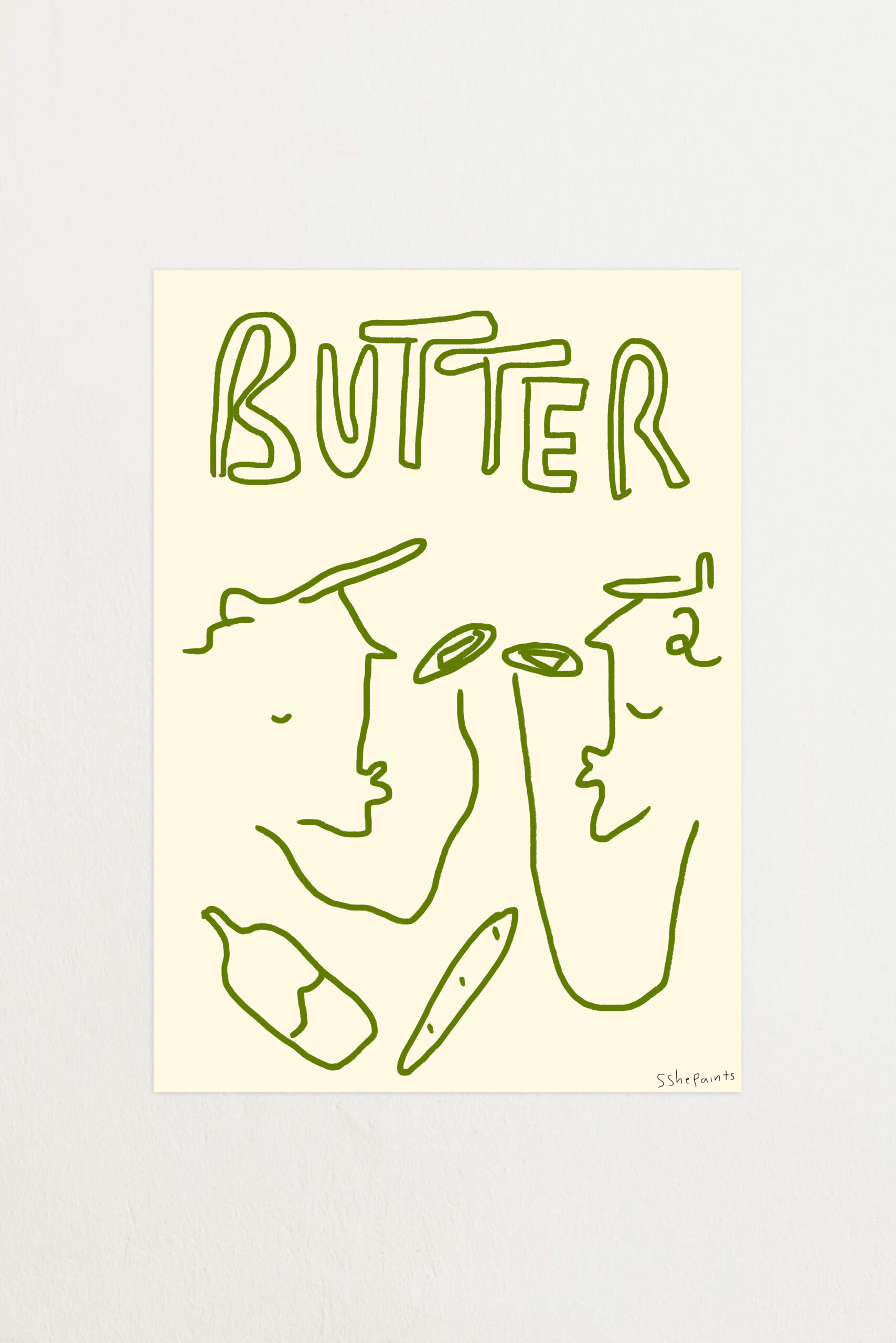 POSTER - TAN / GREEN SSHEPAINTS